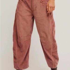 We The Free Free People Corduroy Barrel Pants in Mauve Size 29